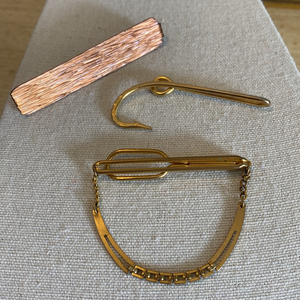 Vintage Tie Bar / Tie Clip Trio